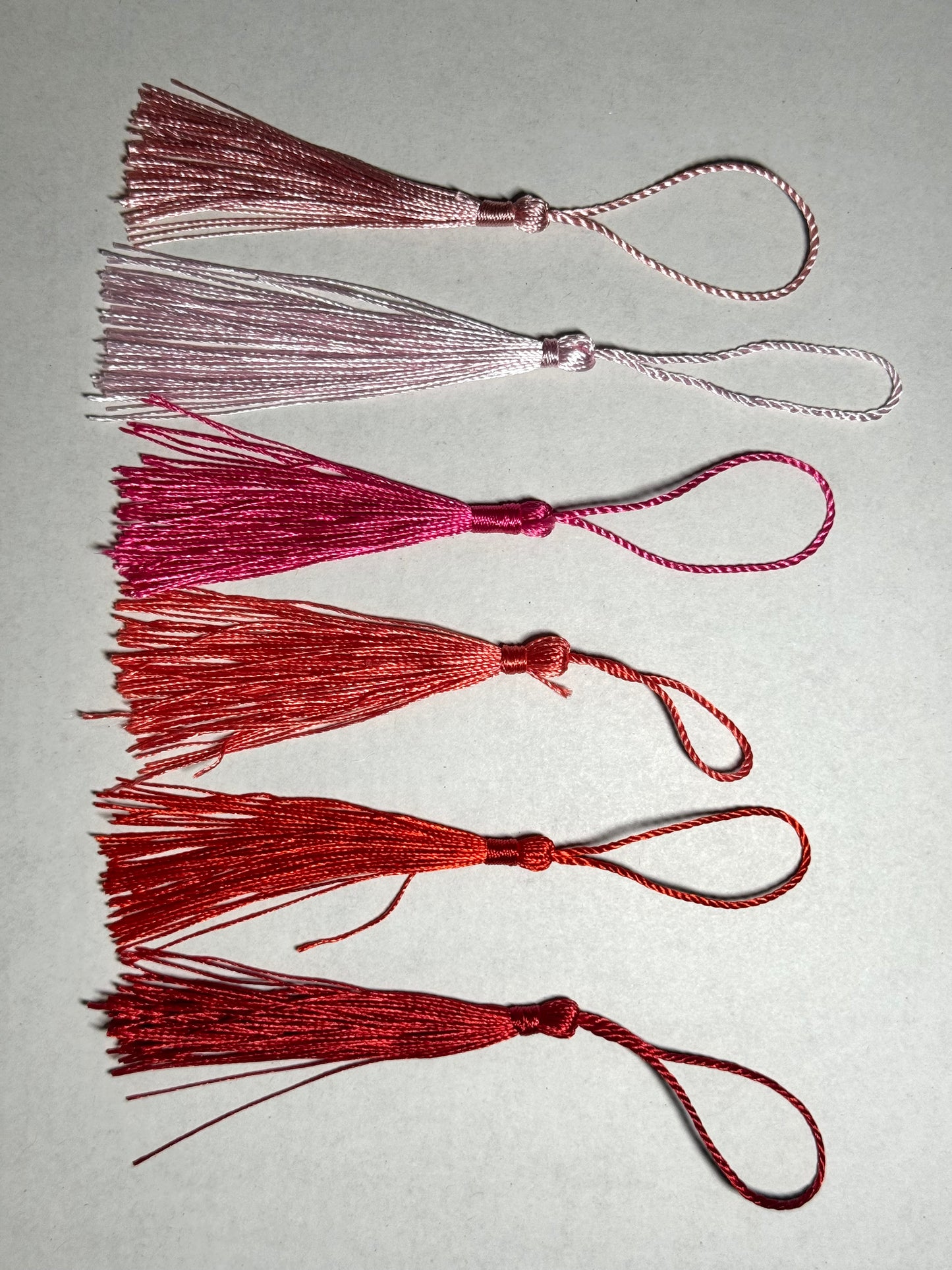 Pink to Red Tassels